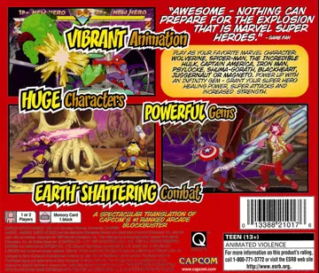 Marvel Super Heroes (US) box cover back